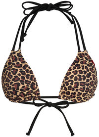 Leopard Double Strap Bikini Top image