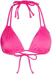 Neon Pink Double Strap Bikini Top  image