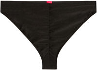 Black Full Coverage Mid-Rise Scrunch Banded Bottom image