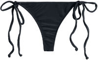 Black Ribbed Brazilian Thong Bottom image