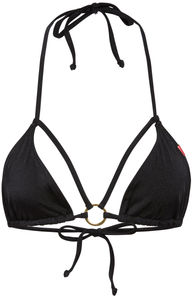 Black Double Strap Center Loop Triangle Top image