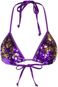 Purple & Gold Sequins Triangle Top image