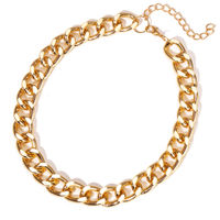 Polished Gold Curb Link Necklace image