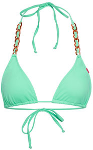 Mint Triangle Bikini On a Chain Top image