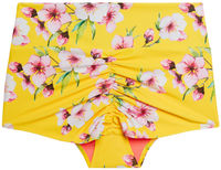 Waikiki Yellow Cherry Blossom Print High Waist Scrunch Original Bottoms image