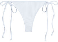 White Ribbed Brazilian Thong Bottom image