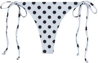 White Polka Dot Brazilian Thong Bottom image