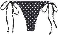 Black Polka Dot Brazilian Thong Bottom image