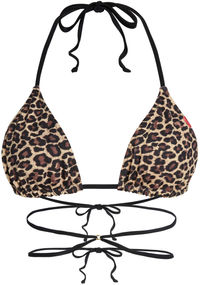 Leopard Strappy Triangle Bikini Top image