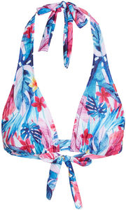 Pink Tropical Indigo Adjustable Halter Top image