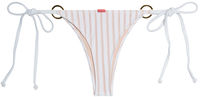 White Sheer Obsession Brazilian Bottom w/ Gold Loop Accents image