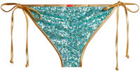 Gold & Aqua Sequin Classic Scrunch Bottom image