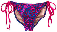 Blue & Fuchsia Leopard Full Coverage Scrunch Bottom  image