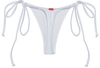 Sexy White G-String Thong Bikini Bottoms image