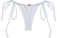 Sexy White G-String Thong Bikini Bottoms image