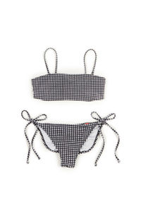 Black & White Gingham Micro Bikini Bottom image