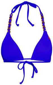 Royal Blue Triangle Bikini On a Chain Top  image