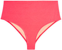 Neon Coral High Waist Bikini Bottom image