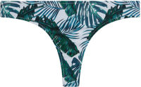 Tropical Palm Print Sexy Banded Brazilian Thong Bikini Bottoms image