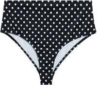 Black Polka Dot High Waist Bikini Bottom image