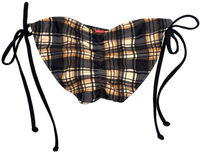 Taupe Plaid Full Coverage Scrunch Bottom image