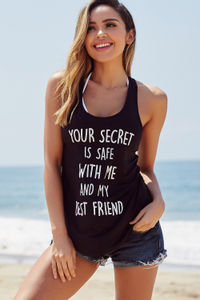 Black Your Secret's Safe With Me Tank image