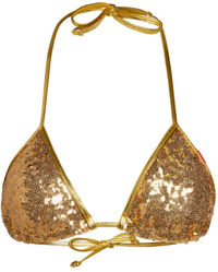 Gold Sequin Triangle Top image