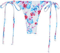 Pink & Blue Tropical Triangle Top & Pink & Blue Tropical Brazilian Thong Bottom image