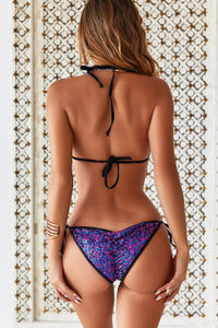 Black & Sapphire Sequin Classic Scrunch Bottoms image