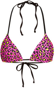 Neon Pink Leopard Triangle Top image