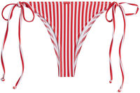 Red & White Stripes Brazilian Thong Bottom image