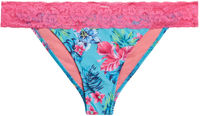 Aqua Tropical & Pink Lace Banded Classic Bottom image