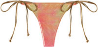 Sunset Tie Dye Shimmer Brazilian Thong Bottom image