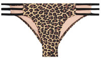 Leopard Triple Strap Classic Scrunch Bikini Bottom image