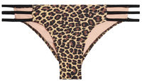 Leopard Triple Strap Classic Scrunch Bikini Bottom image