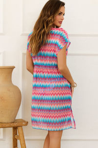 Wonderwave Open Mesh Cover Up w/ Drawstring Waist image