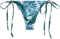 Tropical Palm Print G-String Thong Bikini Bottoms image