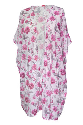 Vintage Peony Kimono Cover Up