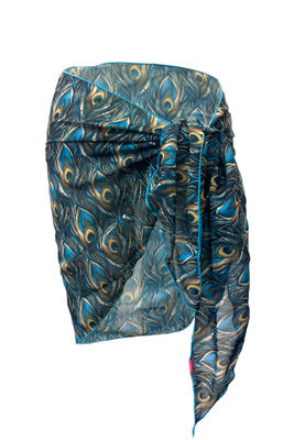 Peacock Passion Sheer Chiffon Sarong Cover Up