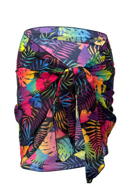 Neon Paradise Sheer Chiffon Sarong Cover Up