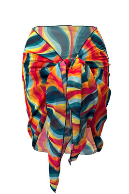 Electric Reef Sheer Chiffon Sarong Cover Up