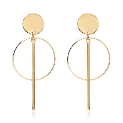 Gold Abstract Dangle Earrings