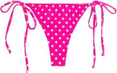 Pink Polka Dot Brazilian Thong Bottom