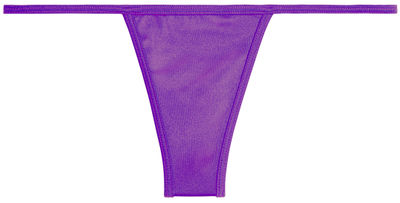 Solid Purple Y-Back Thong Underwear