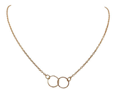 Double Gold Ring Necklace