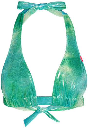 Blue Green Shimmer Adjustable Halter Top