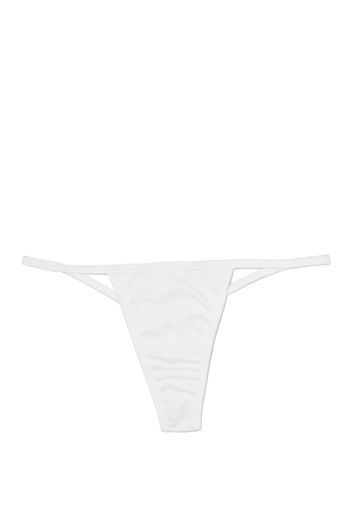 Solid White Y-Back Thong Underwear