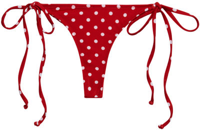 Red Polka Dot Brazilian Thong Bottom
