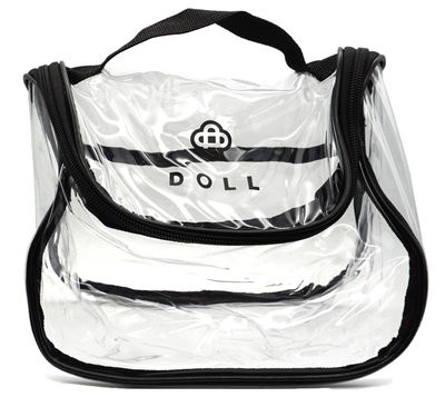 Doll Black Clear Makeup Bag Clutch