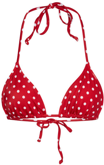 Red Polka Dot Triangle Top